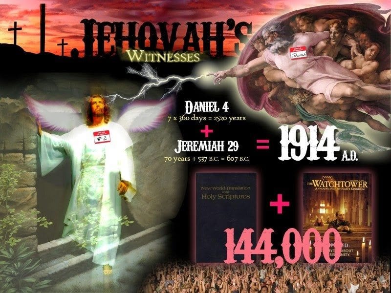 Jehovah Witness, false prophet, cult, 144,000, 1914,