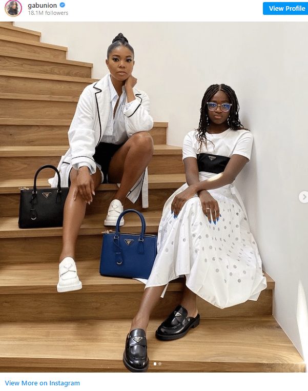 2021 06 07 14 34 16 Gabrielle Union Coordinates with Her Stepdaughter Zaya Wade in Head to Toe Pra Symbolic Pics of the Month 06/21
