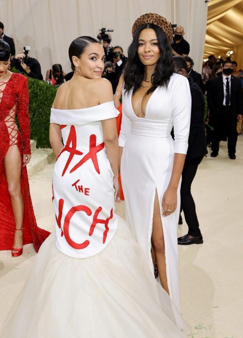all the looks met gala 2021 Alexandria Ocasio Cortez aurora james scaled e1631640649520 The MET 2021 Gala: Another Display of the Elite's Insanity