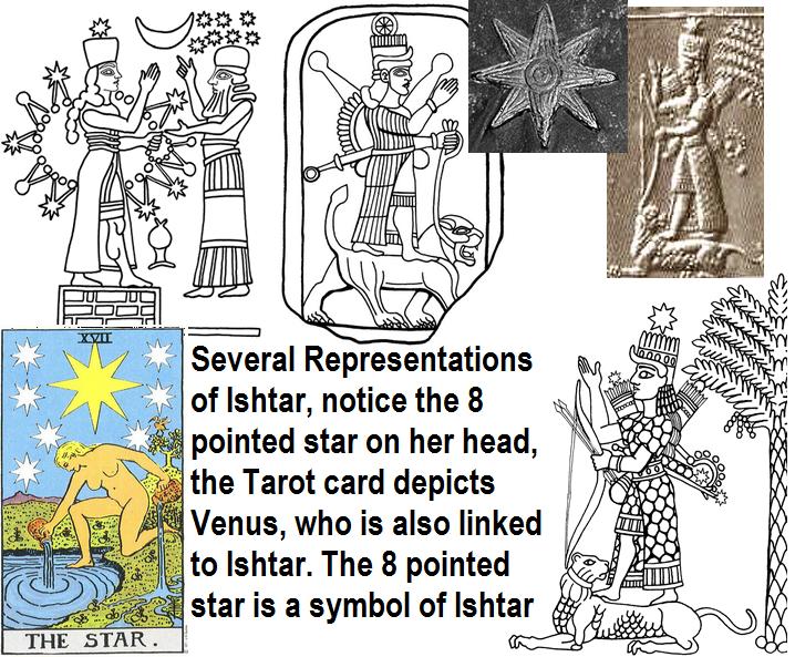 Ishtar, symbolsim, 8 pointed star,