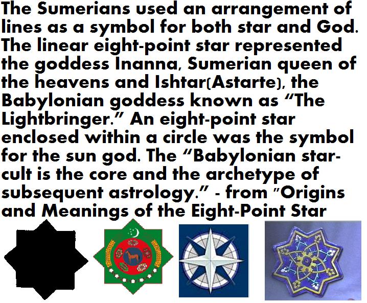 sumer, sumerians, symbol, 8 pointed star,