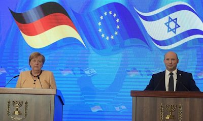 Bennett to Merkel: 'Palestinian state will create terror state'