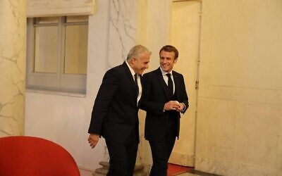Lapid speaks to Macron, calls for pressure on Iran as Vienna nuclear talks continue