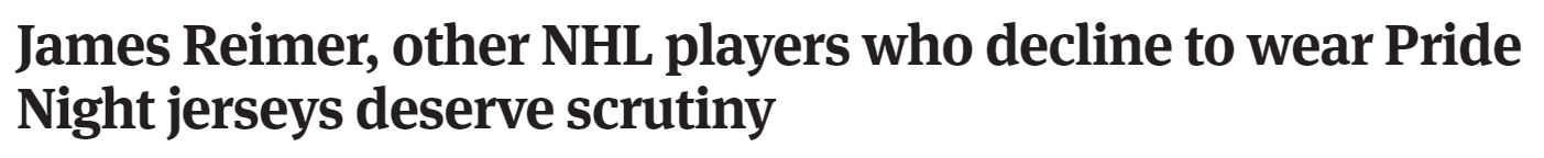 NHL Players Who Refuse to Wear Pride Jerseys Are Facing Authoritarian Media Backlash 67 Screenshot 2023 03 23 160231 NHL Players Who Refuse to Wear Pride Jerseys Are Facing Authoritarian Media Backlash